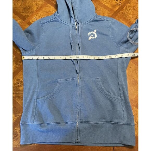 Peloton Women's Together We Go Far Blue Graphic Zip Hoodie Jacket Size M Medium - Picture 7 of 9